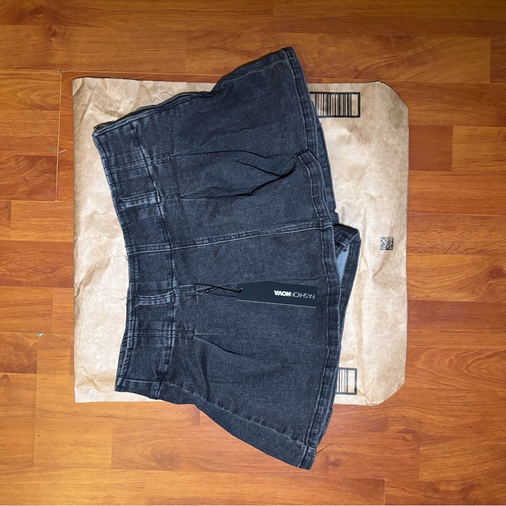 Black Denim Skirt